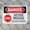 Signmission Active Mining Do Not Enter Danger Sign, Plastic, 10in W x 7in L, 2PK OS-2PACK-DS-P-710-L-2175 - alternate 4
